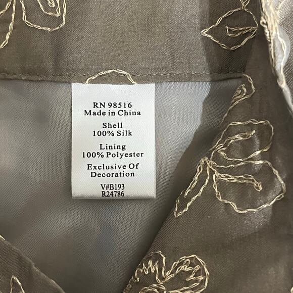 Coldwater Creek Gold Embroidered Midi Skirt great for holidays- women’s large - Picture 4 of 7